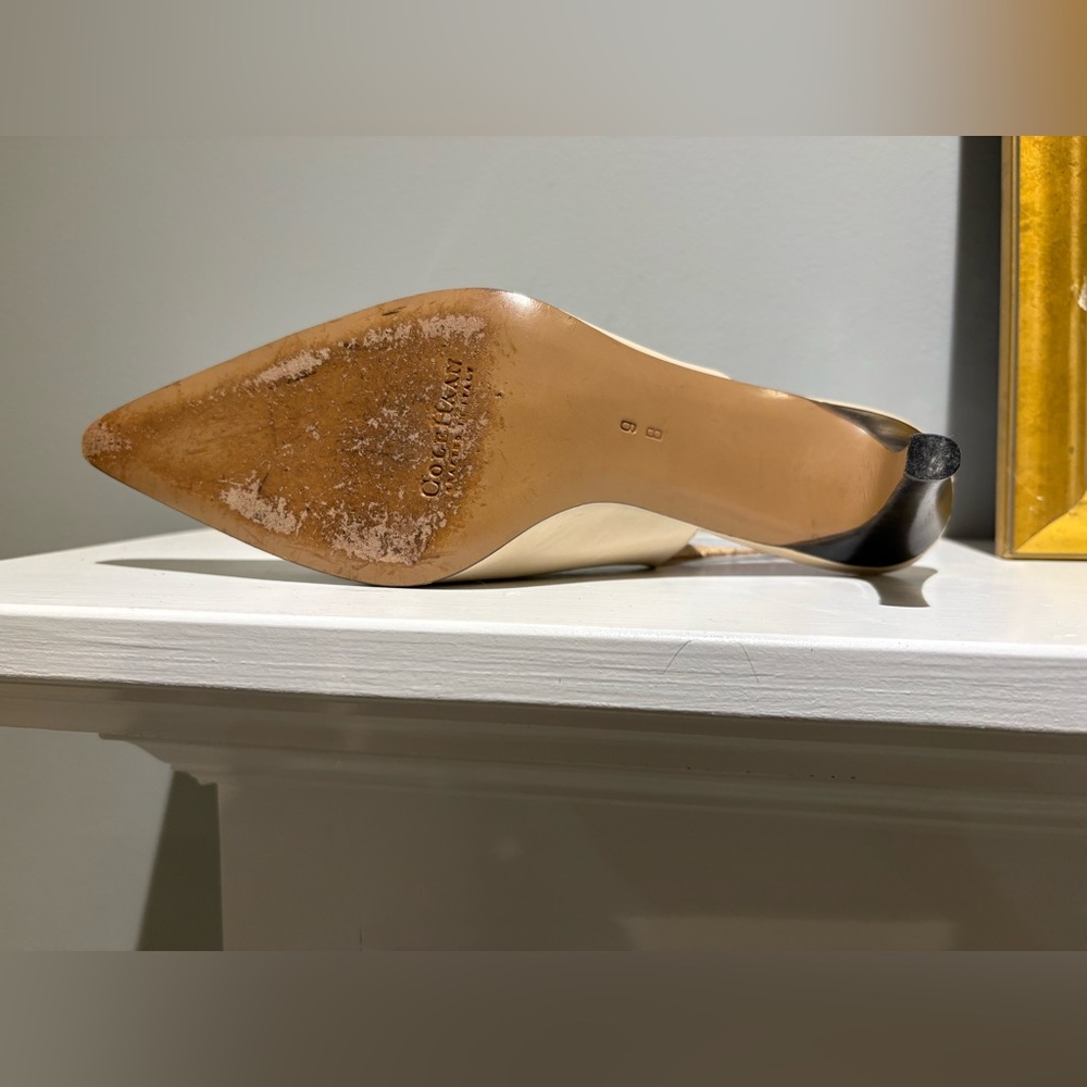 Cole Haan Cream Slingback Heels - Picture 7 of 15